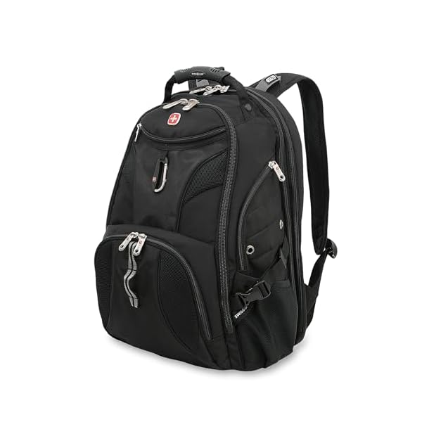 SWISSGEAR 1900 ScanSmart TSA Laptop Backpack Fits 17 Inch Laptop with RFID Protection and Tablet Pocket, Black, 19-Inch