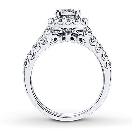 Bridal Set 2 CT TW Round-Cut Moissanite Engagement Rings for Women Silver Free Engraving3