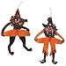 Beistle 00635 Vintage Halloween Tango Witch & Cat, 15" - 16", Black/Orange/White