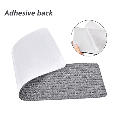Mbigm 8" X 30" (15 In Pack) Non-Slip Carpet Stair Treads Non-Skid Safety Rug Slip Resistant Indoor Runner For Kids Elders And Pets With Reusable Adhesive, Light Grey #TOP5