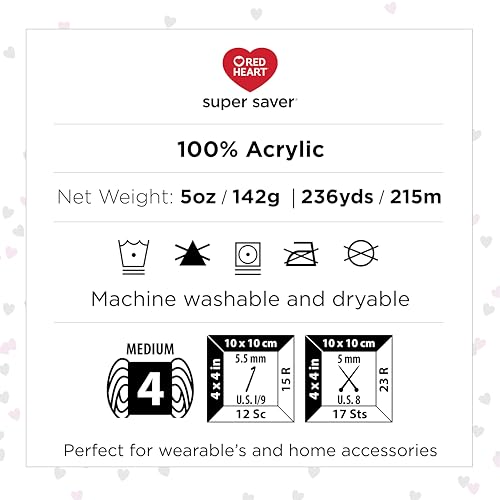 Image of Red Heart Super Saver Jelly Bean Yarn - 3 Pack of 141g /5oz - Acrylic - 4 Medium (Worsted) - 236 Yards - Knitting /Crochet
