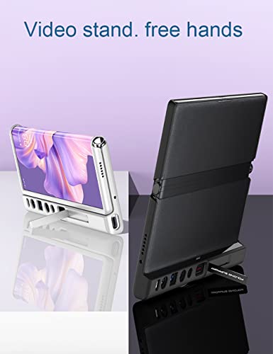 COQUE Case Huawei Mate Xs 2 Cover,Lithe Skin-Friendly Leather Phone Case,Folding Phone Leather Cover for Huawei Mate Xs 2-Black - Image 4