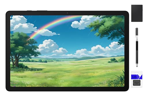 Image of Samsung Galaxy Tab A9+ (64GB) 11'' Android Tablet, Big Screen, Quad Speakers,Upgraded Chipset, Multi Window Display, Slim, Light, Durable Design, Graphite, Black Book Cover with Accessories