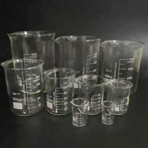 Bécher en verre gradué transparent ultra lisible de 25 ml à 2000 ml - 2