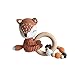 Mentin Anneau en Bois au Crochet Sans BPA Bébé Anneau de Dentition Crochet Renard Hochet À Mâcher Dentition Soins Infirmiers Sucette Molaire Infantile Jouet Douche Cadeaux (1#)
