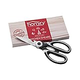 Multi Purpose Heavy Duty Kitchen Shears for Fish, Poultry and Meat - Ultra Sharp Stainless Steel Scissors with Comfort Grip and Built-In Nut Cracker and Bottle Opener - by Homiry