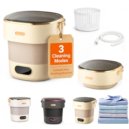 Petite machine à laver portable pliable 13 L avec panier essoreuse linge sous-vêtements