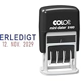 COLOP S160 Datumstempel ERLEDIGT – zweifarbig Rot Blau Abdruck...