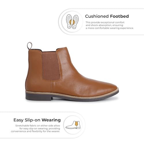 Image of YOHO Comfortable Boots For Men | Extra Cushioned Foot Bed And Skin Friendly Ankle Boot With Low Heels | PU Finish Material | Trendy, Stylish & Casual Boots | Winter, Snow & Holiday Outings
