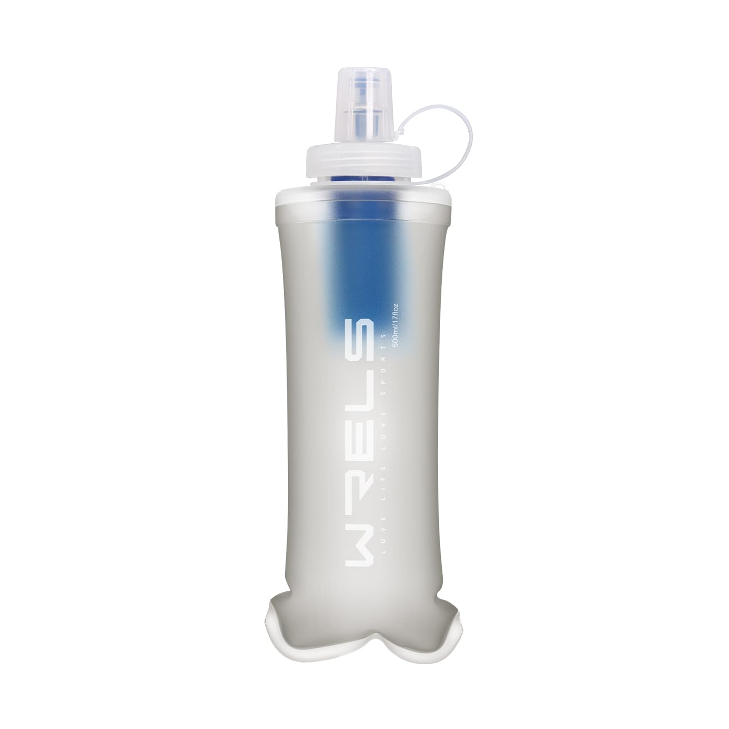 WRELS Collapsible Water Filter Bottle,500ml Ultralight Soft Flask with Filter for Camping, Hiking,Backpacking,Trail Running