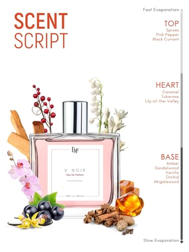 Image of EM5 V Noir Day & Night Perfume for Women | Warm Spicy Coconut White Floral Fragrance | Eau De Parfum Spray | Luxury Gift for Her