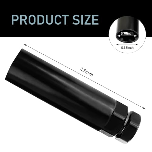 Image of MLY 7 Spline Lug Nut Key, Lug Nut Socket, Wheel Lock Removal Tool for 19 mm(3 /4 Inch) & 21 mm(13 /16 Inch), Hex Socket Wrench Replacement for Wheel LugNut Drive Lock (Black)