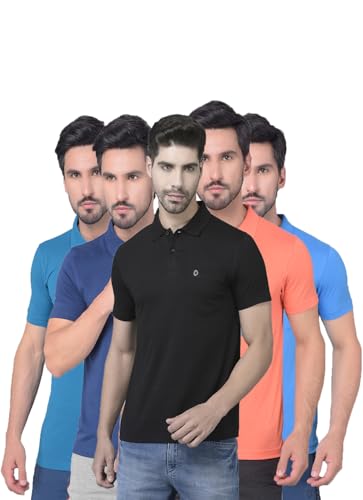 Image of Dollar Mens Cotton Casual Solid Polo Tshirt (Pack of 1)