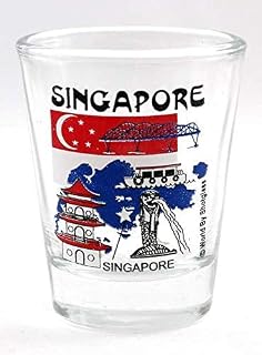 Singapore Landmarks and Icons Collage Shot Glass