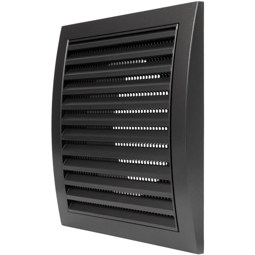 Repa Market Ø125mm Anthrazit Lüftungsgitter mit integriertem Fliegengitter, stabil, Lüftungsgitter, HVAC Lüftungsschlitzabdeckung Schwarz - HVAC,...