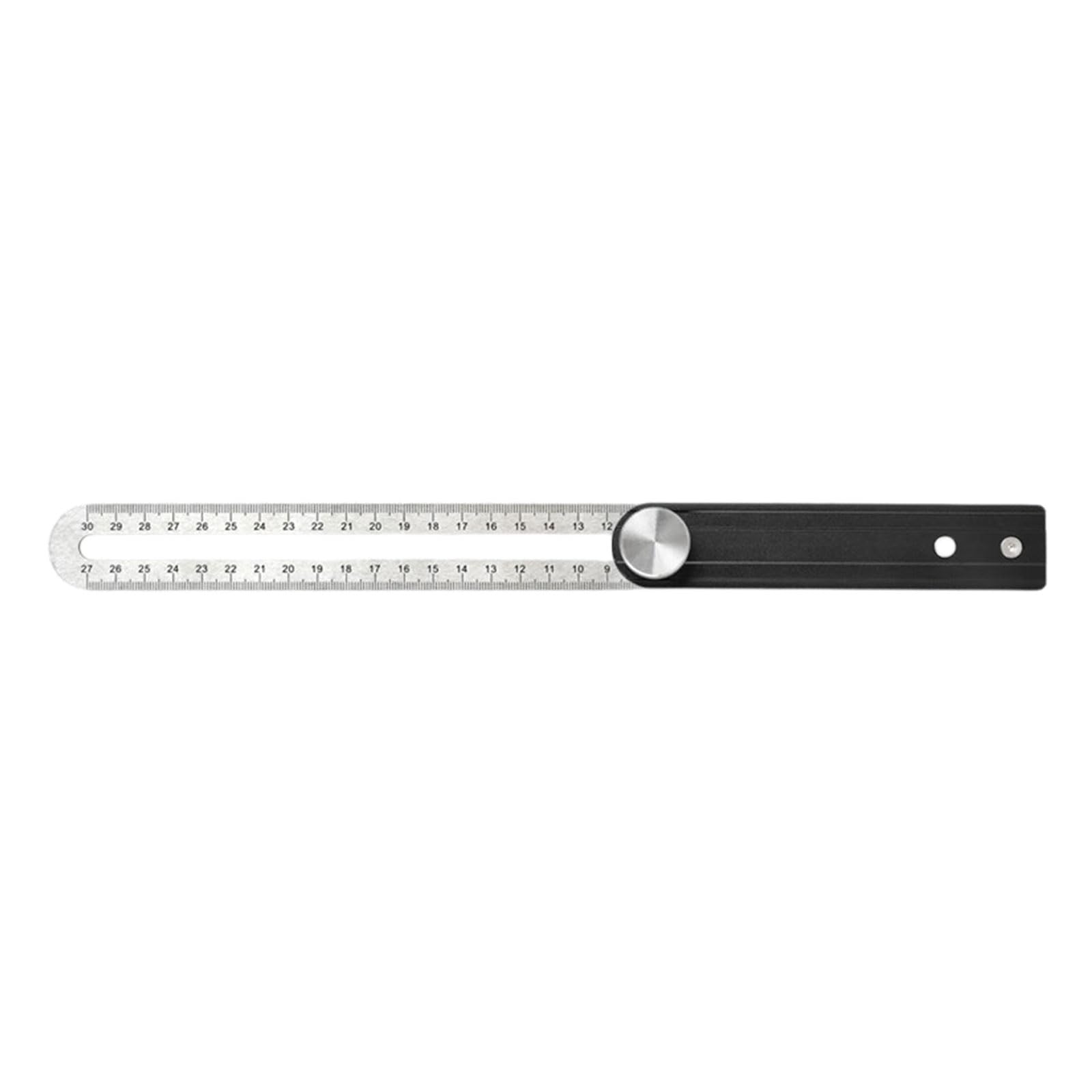 Fgdtree Black Aluminum Woodworking Square With 90/45 Angles For Accurate Marking & Measuring Flexible Combination Square