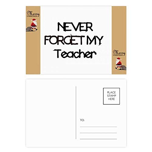 Carte postale Never Forget My Teacher en lot de 20 : exprimez votre gratitude avec émotion