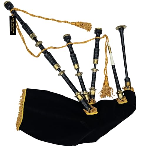 Kilt Emporium Traditional Scottish Bagpipes - Full Set with Accessories and Hard Case