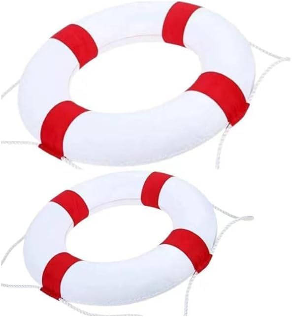 Life Preserver Ring 20.5 in,Pool Life Ring with RopeTape,Foam Buoys for Boat 54552512