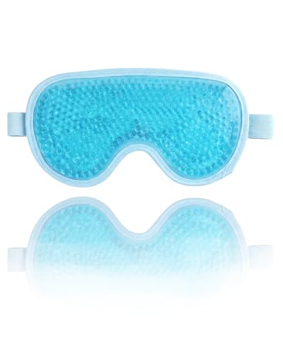 lulir Masque Yeux Froid, Réutilisable Masque Nuit avec Perles de Gel, Cache Oeil Adulte Anti Cerne...