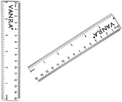 amazon com vanra 24 pack school ruler 6 inch straight edge rulers clear plastic ruler with inch and metric graduations arts crafts sewing