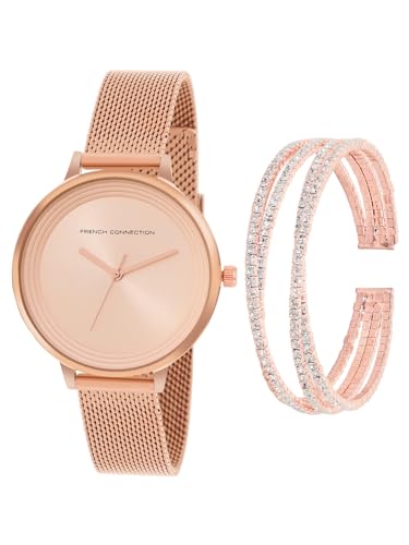 French Connection Analog Rose Gold Dial Womens Watch-FCJR02 (B0D4DPFBBJ) Amazon Price History, Amazon Price Tracker