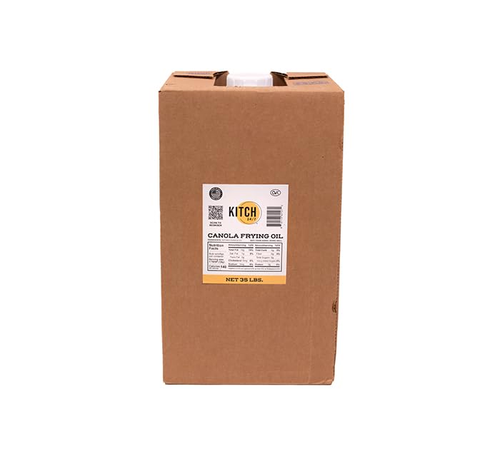 Kitch 24/7 Canola Frying Oil, 35 Pounds, High Smoke Point, Bulk Food Service