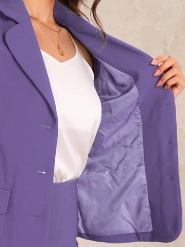 Image of Allegra K Women 2 Piece Skirt Set Suit Business Blazer and Pencil Skirt Office Work Interview Church Outfits