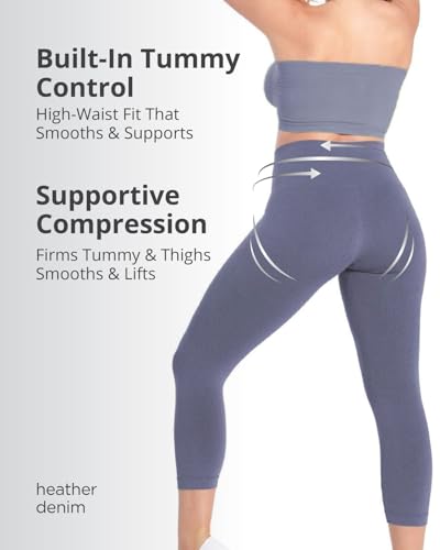 Image of SlimMe High Waisted Shapewear Leggings, Tummy Control Compression