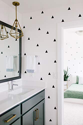 Modern Maxwell Wall Art Decals For Boys Girls Nursery, Bedroom, Living Room “Arizona” Black Triangle Room Sticker 80 Pieces #TOP3