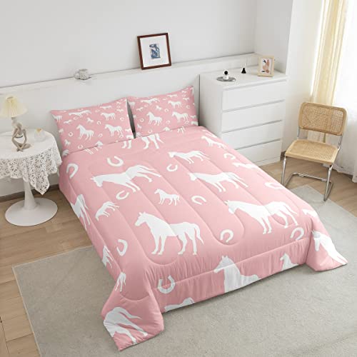 Edredón de 2 piezas con diseño de caballos para cama de niños 4