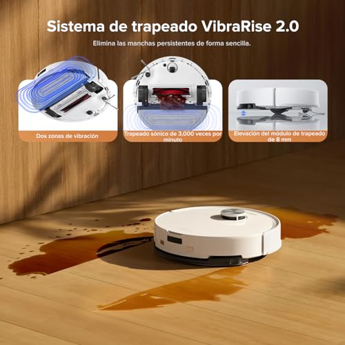 Miniatura 5 de roborock Q10 S5+ Set Robot Aspirador y Fregasuelo 2 en 1 10000 Pa, Blanco