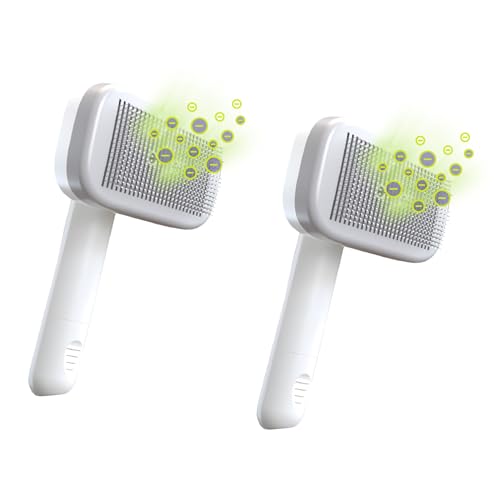 PiddiPet IonBrush Ionen Tierhaarbürste - Das Original aus dem TV – Doppelpack - Bürste mit Ionen-Generator, reduziert statische Aufladung, sanft & selbstreinigend – ideal für Hund & Katze PiddiPet IonBrush Ionen Tierhaarbürste - Das Original aus dem TV – Doppelpack - Bürste mit Ionen-Generator, reduziert statische Aufladung, sanft & selbstreinigend – ideal für Hund & Katze