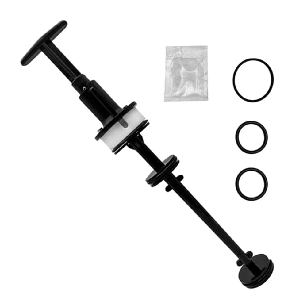 Conjunto de varilla de pistón para válvula Pentair Pool 261047 261165, pieza de repuesto ABS duradera con juntas tóricas para reparación de válvulas multipuerto, color negro