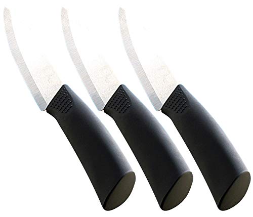 Rosenstein & Söhne Keramikmesser: 3er-Set Keramik-Universalmesser mit 13 cm Klinge (Messer, Küchenmesser, Schäler)