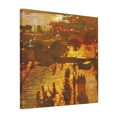 絵画 フレーム装飾画 ハーニーフュークス Grand Canalvenice キャンバスアート アートパネル 壁画 壁掛け 絵 モダンアート 版画 壁飾り 世界の名画 ポスター 40x40cm