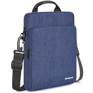 NIDOO 10 Inch Tablet Laptop Sleeve Shoulder Messenger Bag Protective Carrying Case for 11" 10.5" 9.7" iPad Pro / 10.9" 10.5" iPad Air / 10.2" 10.9" iPad/Surface Go 3 2 / Galaxy Tab A8 S8, Blue