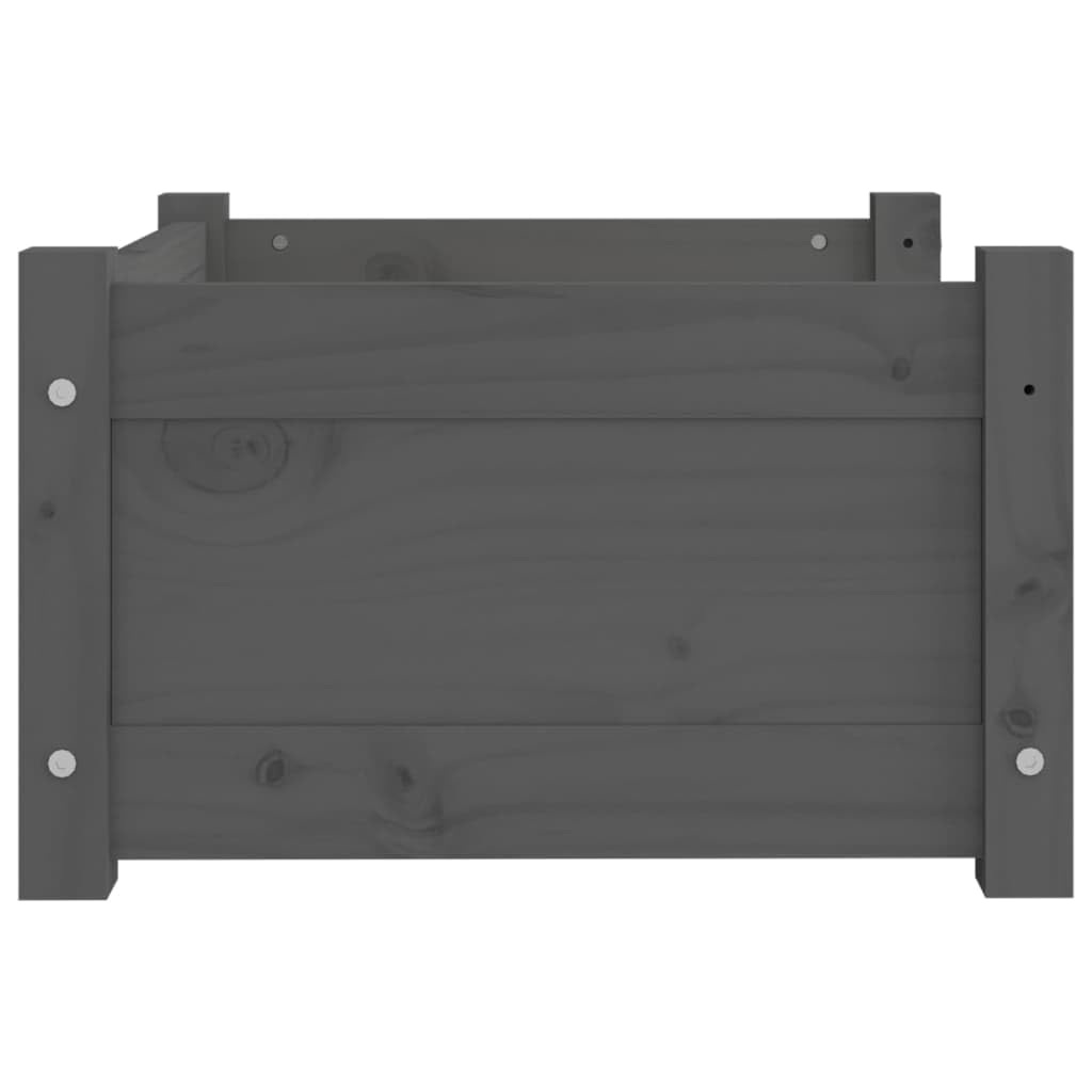 vidaXL Cama para Perros Madera Maciza de Pino Gris 55,5x45,5x28 cm Mascotas