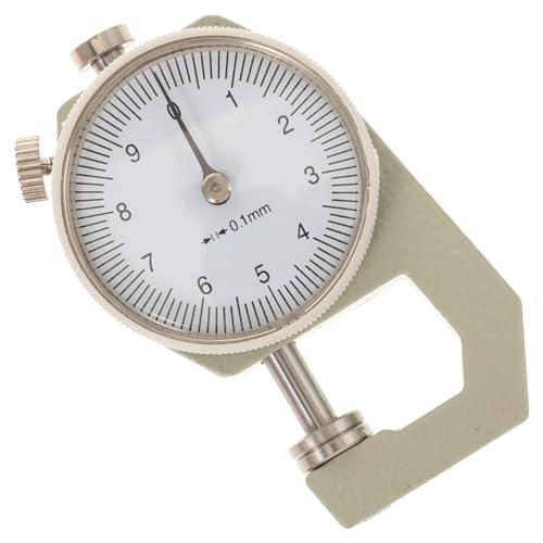 Calibrador de espesores para cuero, herramienta portátil de medición precisa con punta plana y afilada, ideal para artesanías DIY con cuero miniatura 1