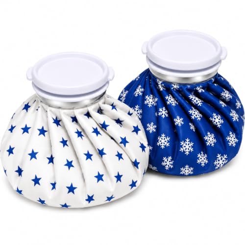 Image of Zollyss Reusable Ice Bag for Injuries | Hot & Cold Therapy Ice Pack for Knee, Shoulder, Back Pain, Sports Injury, Swelling, Toothache & Headache | Leakproof Cold Compress | 9 Inch (Pack of 2)