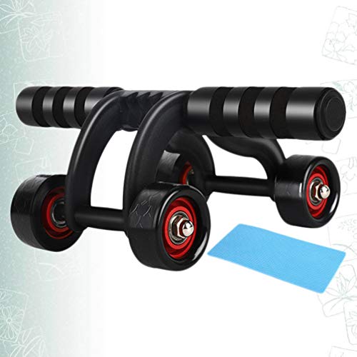 BESPORTBLE Rolo Ab ergonômico para abdômen com joelheira e almofada de freio, equipamento de treino