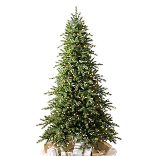 Balsam Hill Norwegian Grand Fir - Traditional Slim Artificial Christmas Tree with Classic Needle Foliage Available Unlit or with LED Clear Lights, LED Clear, 5'