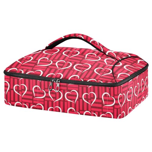 Borsa termica isolata per alimenti caldi o freddi per San Valentino motivo: cuore umano per grigliate feste picnic lasagne Multicolore Taglia unica casa