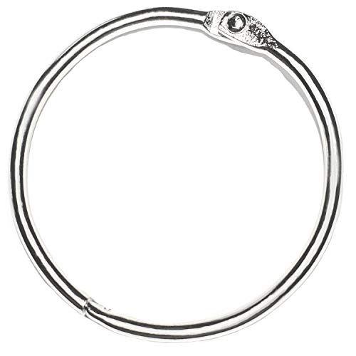 2 Inch（25 Pack）Book Binder Rings, Office Loose Leaf Ring, Nickel Plated Steel Binder