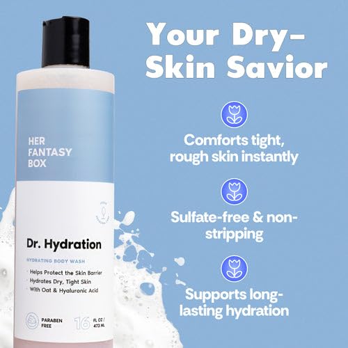 Image of Her Fantasy Box | Dr. Hydration Moisturizing Body Wash - Ultra-Hydrating Cleanser with Hyaluronic Acid & Aloe, Gentle Daily Wash for Soft, Smooth-Feeling Skin, Vegan & pH Balanced (16 oz)