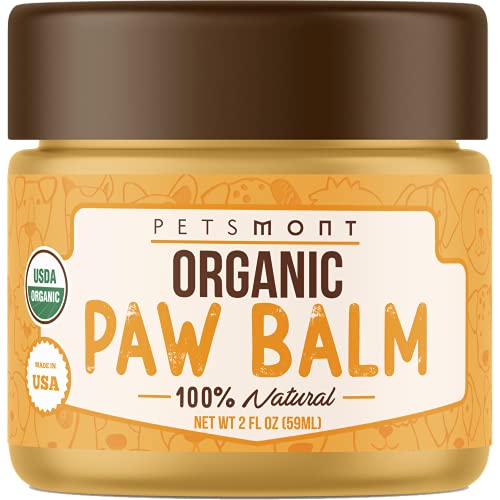 Petsmont Organic Paw Balm for Dogs 2oz, Paw Cream for Dogs, Dog Lotion, Dog Paw Protection, Dog Paw Moisturizer, Dog Balm, Dog Nose Balm, Paw Balm for Dogs Natural, Dog Paw Balm Paw Soother for Dogs