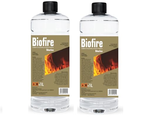 2L Bioethanol Fuel for fires Golden Fire Premium Grade Quality, Clean Burn Bio ethanol