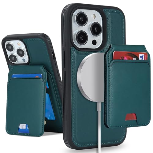 Étui iPhone 13 Pro Max SailorTech anti-choc cuir vert MagSafe