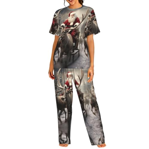 Pyjama femme imprimé Noël doux pour des soirées d'hiver cocooning en famille