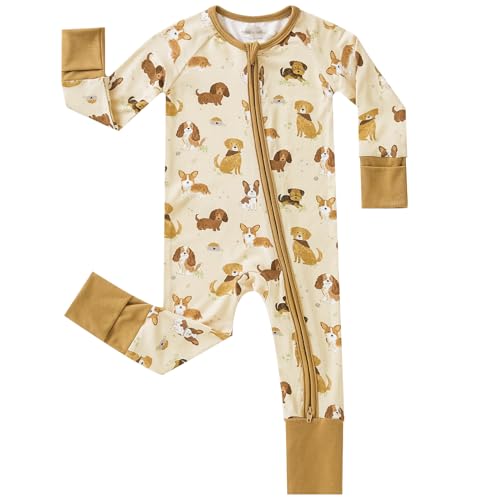 Image of pureborn Baby Infant Boys Girls Sleeper Snug Fit Viscose from Bamboo Pajamas 0-24 Months